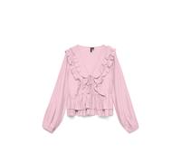 VERO MODA Regular Fit Langarmbluse aus Viskose-Mix Modell 'ZOEY' in Rosa, Größe XL