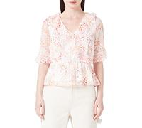 Vero Moda Women's VMDORA Kaya 2/4 WRAP WVN GA Top, Snow White/AOP:Dora, XS