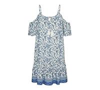 Vero Moda Women's VMMILAN 2/4 Off Shoulde Short Dress WVN Kleid, Dazzling Blue/AOP:Mira, M