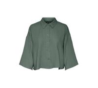 VERO Moda Women's Vmnatali Crop Shirt WVN Noos Top, Laurel Wreath, S