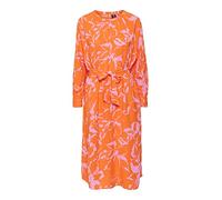 Vero Moda Women's VMPOLLIANA Inge LS Calf Dress WVN GA Kleid, Scarlet Ibis/AOP:Polliana, XS