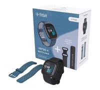 Versa 4 Bundle: Versa 4 schwarz + blaues Sportarmband