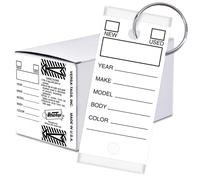 Versa-Tags 1000 Schlusselanhanger, selbstschutzendes Poly, 1,25 x 3 Zoll, sehr abriebfest, 1000 Schlusselanhanger-Pack, 1000 verchromte Schlussel