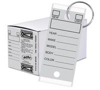 Versa-Tags 250 Schlusselanhanger, selbstschutzendes Poly, 1,25 x 3 Zoll, sehr abriebfest, 250 Schlusselanhanger-Pack, 250 verchromte Schlusselanh