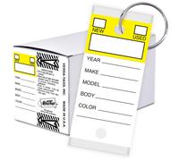 Versa-Tags 500 Schlusselanhanger, selbstschutzendes Poly, 1,25 x 3 Zoll, sehr abriebfest, 500 Schlusselanhanger-Pack, 500 verchromte Schlusselanh