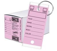 Versa-Tags 500 Schlusselanhanger, selbstschutzendes Poly, 1,25 x 3 Zoll, sehr abriebfest, 500 Schlusselanhanger-Pack, 500 verchromte Schlusselanh