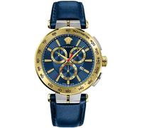 Versace Aion Chronograph Herrenarmbanduhr Blau Gold