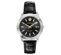 Versace Herren Armbanduhr Univers 43 mm Datumsfenster Armband Leder VE2D00221