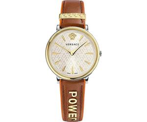 Versace Analoge Quarzuhr für Damen aus Leder - VBP070017