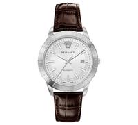 Versace Herren Armbanduhr Univers 43 mm Datumsfenster Armband Leder VE2D00121