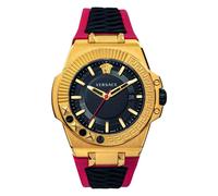 Versace Herren Armbanduhr Chain REAC.D/BLK S/BLK IP2N IP2N TOP Ring+GRECA&Text. Armband VEDY00319