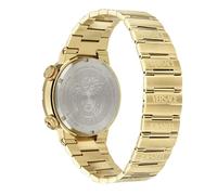 Chronograph VERSACE "GRECA LOGO DIVER", gold (goldfarben, schwarz), Armbanduhren, Herren, Chronograph, Quarzuhr, Armbanduhr, Herrenuhr, Datum, Stoppfunktion, Swiss Made (91916335-0)