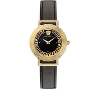 Quarzuhr VERSACE "GRECA SPHERE", schwarz, Armbanduhren, Damen, Quarzuhr, Armbanduhr, Damenuhr, Swiss Made, Saphirglas, Lederarmband, analog (37814107-0)