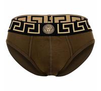 VERSACE Herren Slip - TOPEKA, Stretch Cotton, einfarbig Olivgrün M