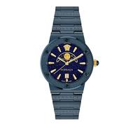 Versace Greca Logo Moonphase Blau Damen Armbanduhr VE7G00423 Einheitsgröße