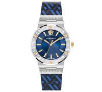 Versace Damen Analog Armbanduhr Greca Logo Swiss Made