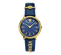 Versace Damen Analog Quarz Uhr mit Edelstahl Armband VE81012 19