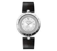 Versace Damen Analog Quarz Uhr mit Leder Armband VE7901023