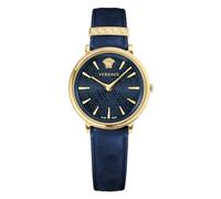 Versace Damen Analog Quarz Uhr mit Leder Armband VE81004 19