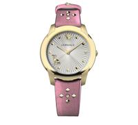 Versace Damen Armbanduhr Audrey 38 mm goldfarbenene Nieten am Armband Armband L...