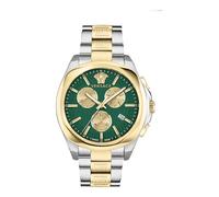 Versace Damen Armbanduhr Chronograph Chrono Lady Bicolor, grün 40 mm VE3CA0723