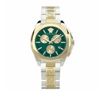 Versace Damen Armbanduhr Chronograph Chrono Lady Bicolor, grün 40 mm VE3CA0723