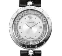 Versace Damen Analog Quarz Uhr mit Leder Armband VE7901023