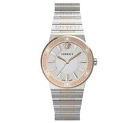 Versace Damen Armbanduhr Greca Logo Silber Gold VEVH01020