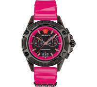 Versace Damen Armbanduhr Icon Active Chronograph schwarz pink VEZ7002 21