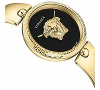 Versace Palazzo Empire Collection Luxus-Damenuhr mit goldenem Armband mit goldfarbenem Gehäuse und schwarzem Zifferblatt, Gold, OS, Palazzo Reich