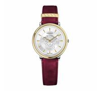 Versace Damen Armbanduhr V CIRCLE Medusa bordeaux, gold 38 mm VE8101819