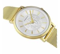 Versace Damen Armbanduhr V CIRCLE Medusa gold, weiß 38 mm VE8102419