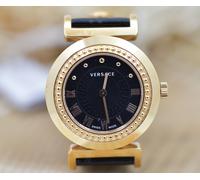Versace Damen-Armbanduhr XS Vanity Analog Quarz Leder P5Q80D009S009