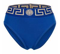VERSACE Damen Slip - TOPEKA, High Leg, Unterwäsche, Organic Cotton, Bi-Stretch Blau XL