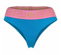 VERSACE Damen Slip - TOPEKA, Unterwäsche, Organic Cotton, Bi-Stretch Blau/Rosa L