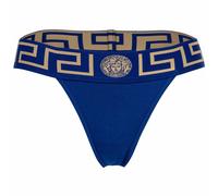 VERSACE Damen String - TOPEKA, Unterwäsche, Tanga, Organic Cotton, Bi-Stretch Blau 2XL