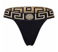 VERSACE Damen String - TOPEKA, Unterwäsche, Tanga, Organic Cotton, Bi-Stretch Schwarz XL