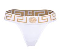 VERSACE Damen String - TOPEKA, Unterwäsche, Tanga, Organic Cotton, Bi-Stretch Weiß XL