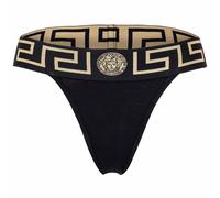 VERSACE Damen String - TOPEKA, Unterwäsche, Tanga, Organic Cotton, Bi-Stretch Schwarz XL