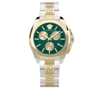 Versace Damen Armbanduhr Chronograph Chrono Lady Bicolor, grün 40 mm VE3CA0723