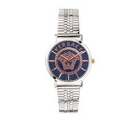 Versace Vek400821 Damenuhr One Size Silver Grey / Metal Blue Rose Gold