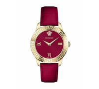 Versace Damen Armbanduhr Greca Signature 38 mm Greca-Signatur auf dem Gehäuse Armband Leder VEVC00921
