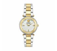 Versace Damenuhr VE8B00724 Zwei-Ton Edelstahl Weißes Zifferblatt