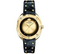 Versace Diamond Damen Shadow Watch Black Snake Pattern Strap VEBM00318