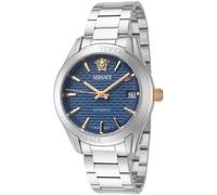 Versace Greca Damenuhr Automatic silber blau