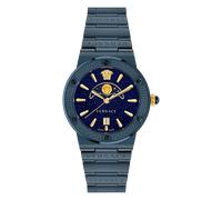 Versace Greca Logo Moonphase Blau Damen Armbanduhr VE7G00423 Einheitsgröße