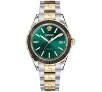 Versace Hellenyium Herrenuhr silber gold gruen