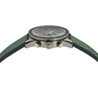 Versace Herren Armbanduhr 43 mm Armband Lederarmband schwarz GRECA DOME CHRONO ...