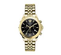 Versace Herren Armbanduhr Chrono Signature 44 mm Chronograph, Datumsfenster Armband Edelstahl VEV601021