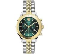 Versace Herren Armbanduhr Chrono Signature 44 mm Chronograph, Datumsfenster Armband Edelstahl VEV600921